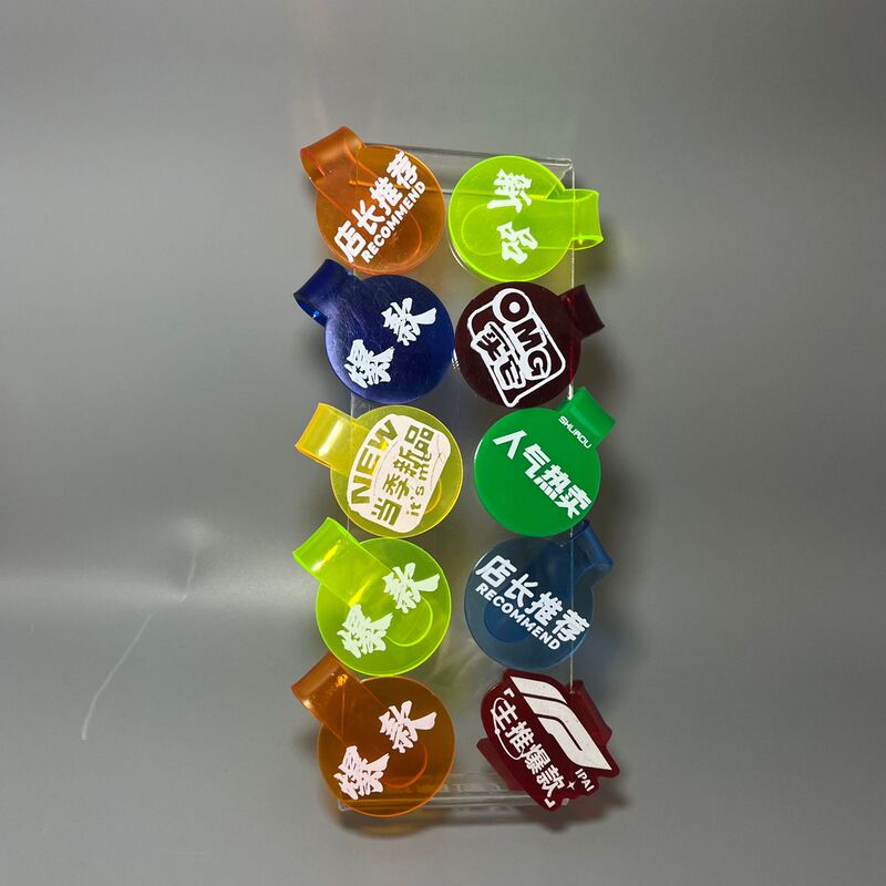 Shoes promotion buckle sandwich board stickers explosive new products on the market round acrylic label billboard shoe store