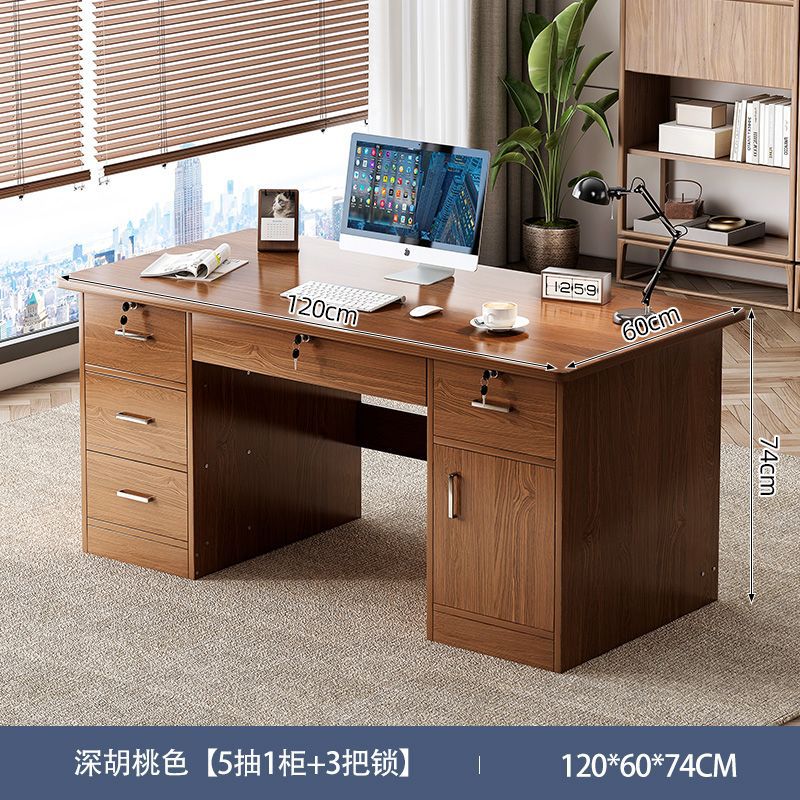 Escritorio de computadora Escritorio simple y moderno hogar Escritorio de estudiante Dormitorio Escritorio de oficina con cerradura