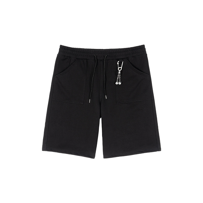 Pantalones cortos casuales de rodilla de alta calidad, pantalones cortos de hombre sueltos, pantalones de moda juveniles de siete puntos.
