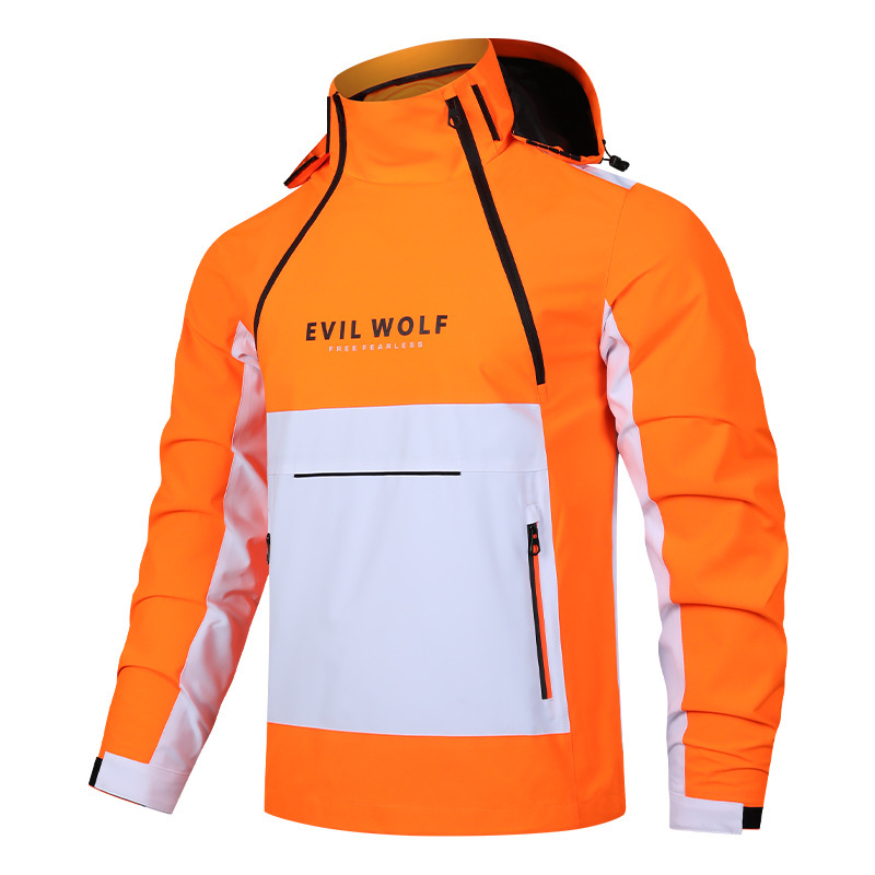 Cross-Border European Size Windproof and Waterproof Outdoor Mountaineering Clothing, Autumn Hooded Jacket, Men's Softshell Couple's Jacket, Team Uniform Cross-Border European Size Windproof and Waterproof Outdoor Mountaineering Clothing, Autumn Hooded Jacket, Men's Softshell Couple's Jacket, Team Uniform