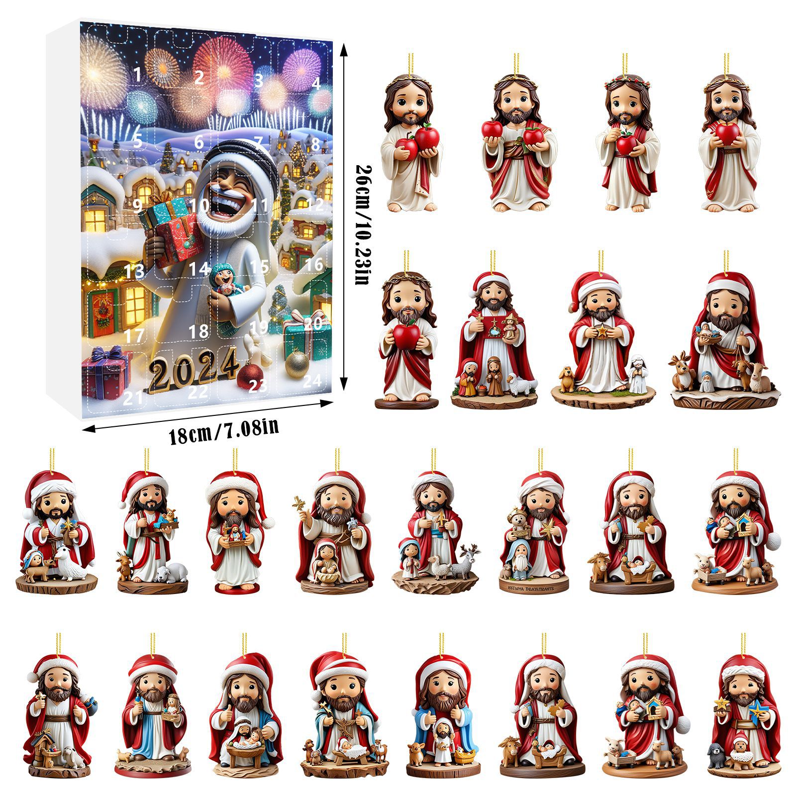Christmas Calendar Blind Box Christmas Countdown Calendar Holiday Pendant Christmas Blind Box Wholesale_voghion.com