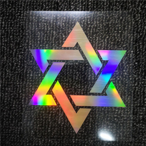 Colorful reflective car stickers, laser door body scratch decoration, car pull-out stickers, personalized car logos, waterproof