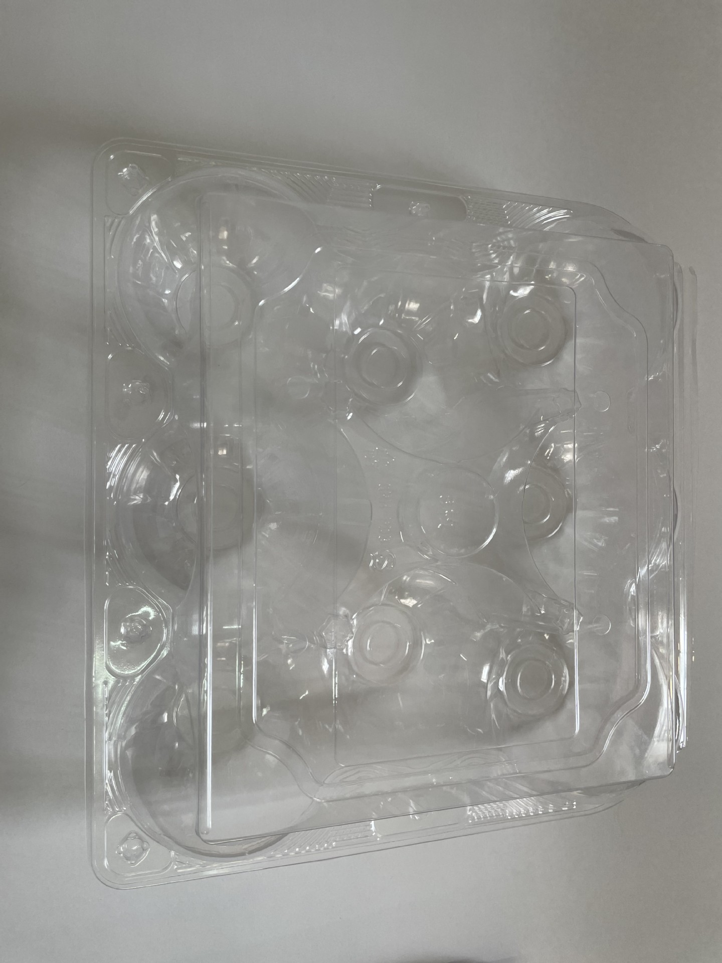 透明8粒苹果盒塑料包装透明PET材料外形美观把手防滑设计安全认证