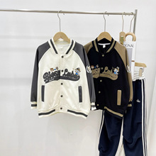 090907 儿童秋季字母刺绣棒球服外套中大童上衣 童装一件代发！