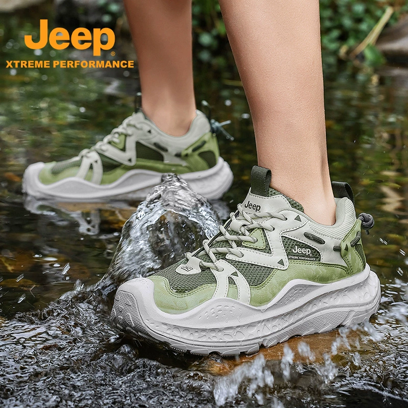 Jeep сетчатая туристическая обувь для походов, дышащая нескользящая комфортная обувь с амортизирующей платформой, новая коллекция