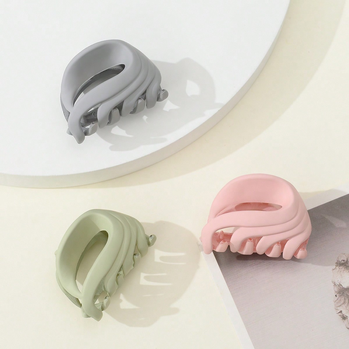 3-piezas pequeño tamaño clip helado mate niña niños mini lindo color horquilla roto pelo tiburón clip transfronterizo