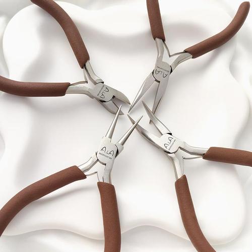 Imported carbon steel high-end handmade pliers, pointed-nose pliers, round-nose pointed pliers, curved-nose pliers, shearing pliers, diy hand-made wire winding pliers