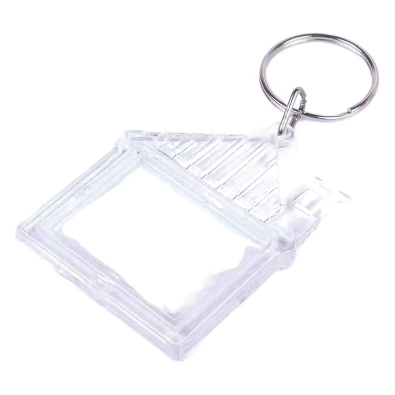 Акриловый прозрачный брелок рекламный QR-код брелок кулон голова наклейка фоторамка Фото пустой ключ-карта