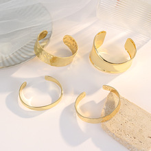 金属光面开口手镯臂环小众设计高级感手环女臂镯臂钏镯子装饰配饰