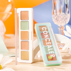 Five-color concealer for face to cover dark circles, spots, acne marks, facial wrinkles, brightening and skin tone concealer