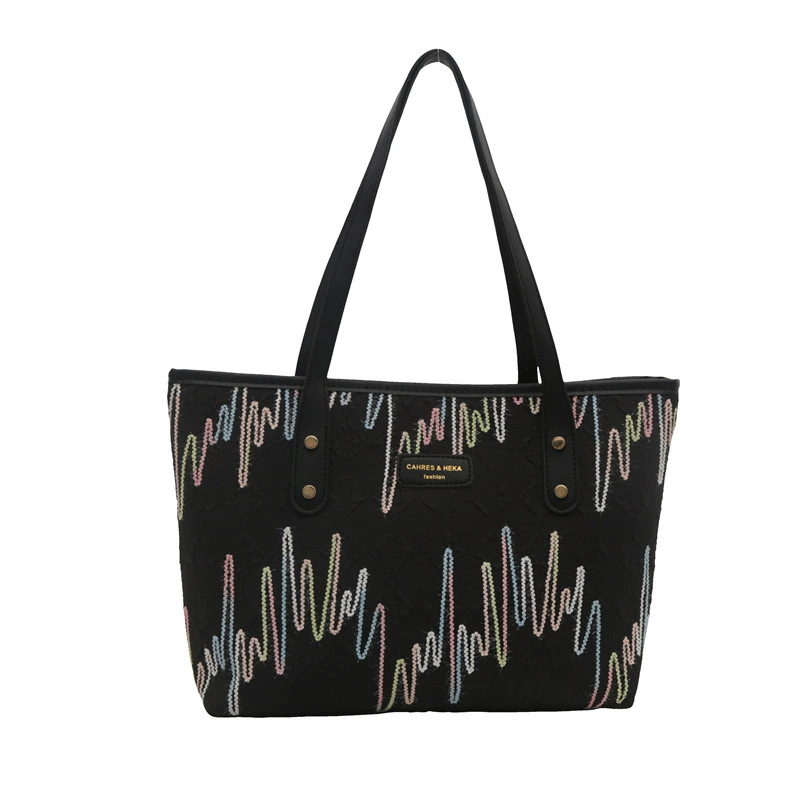 Bolsa de compras de ocio y cercanías bolsa de gran capacidad suave bolsa de hombro único para estudiantes universitarias de moda en clase