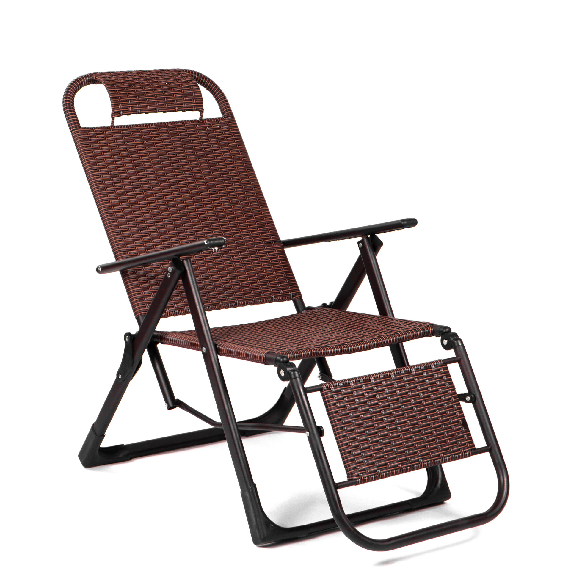 Silla plegable, balcón al aire libre, hogar para ancianos, cómoda silla plegable, oficina de sol, sillón reclinable negro con respaldo perezoso