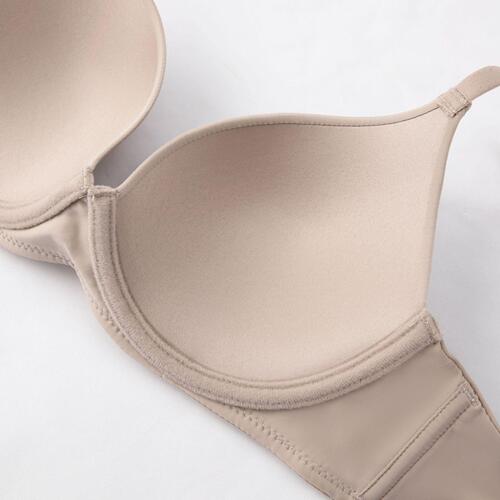 Seamless glossy bra for large breasts, small and large size push-up bra for women, solid color, simple adjustable bra