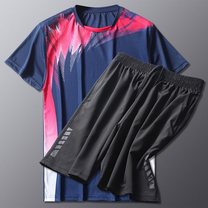 Trajes de bádminton de mangas cortas de hielo para hombres, tenis de mesa de secado rápido, ropa de verano suelta y transpirable para mujeres
