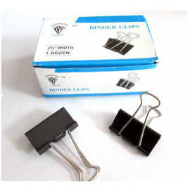 批发长尾夹19MM钻石牌5#长尾夹黑反尾夹燕尾夹12个装