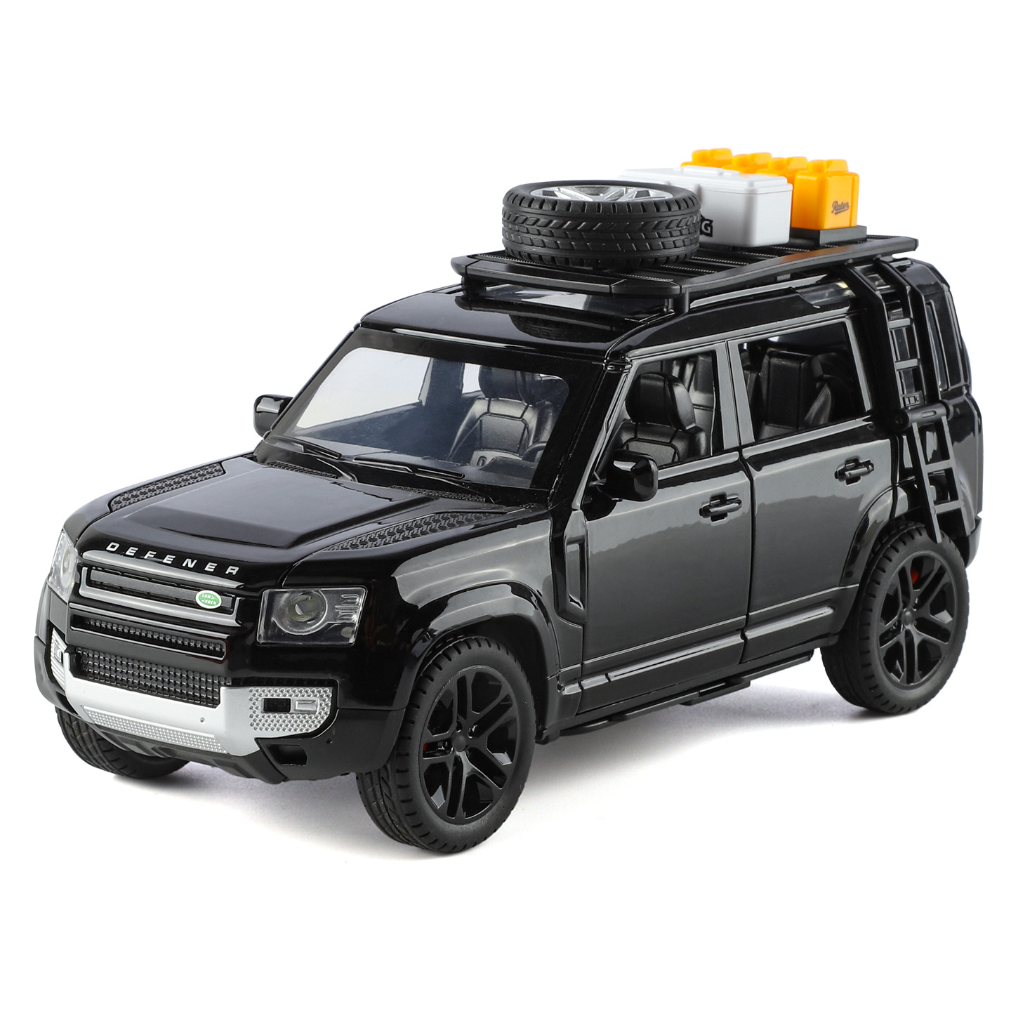 1: 24 Land Rover Guard 110 versión modificada de Huili Acoustic and Acoustic School Science and Technology Festival exposición al por mayor de juguetes para niños