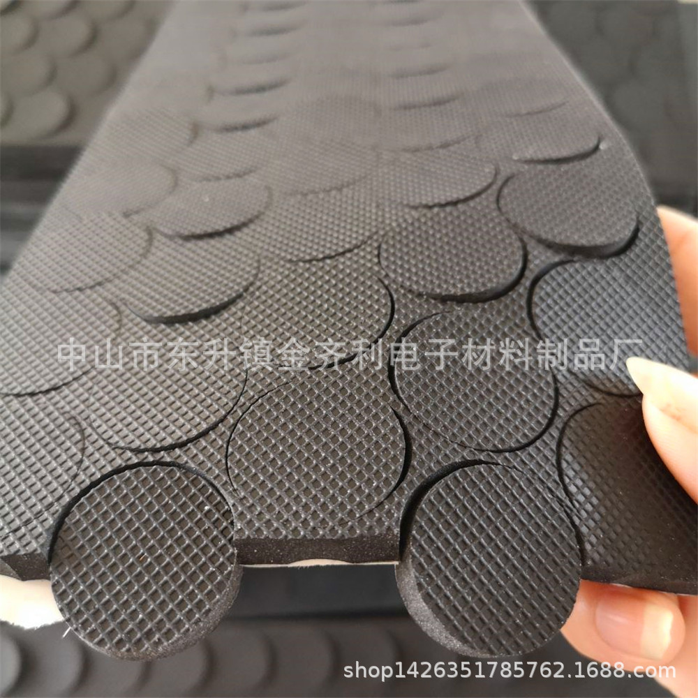 厂家供应方格纹橡胶垫 圆形防滑自粘格纹硅橡胶脚垫 硅橡胶垫