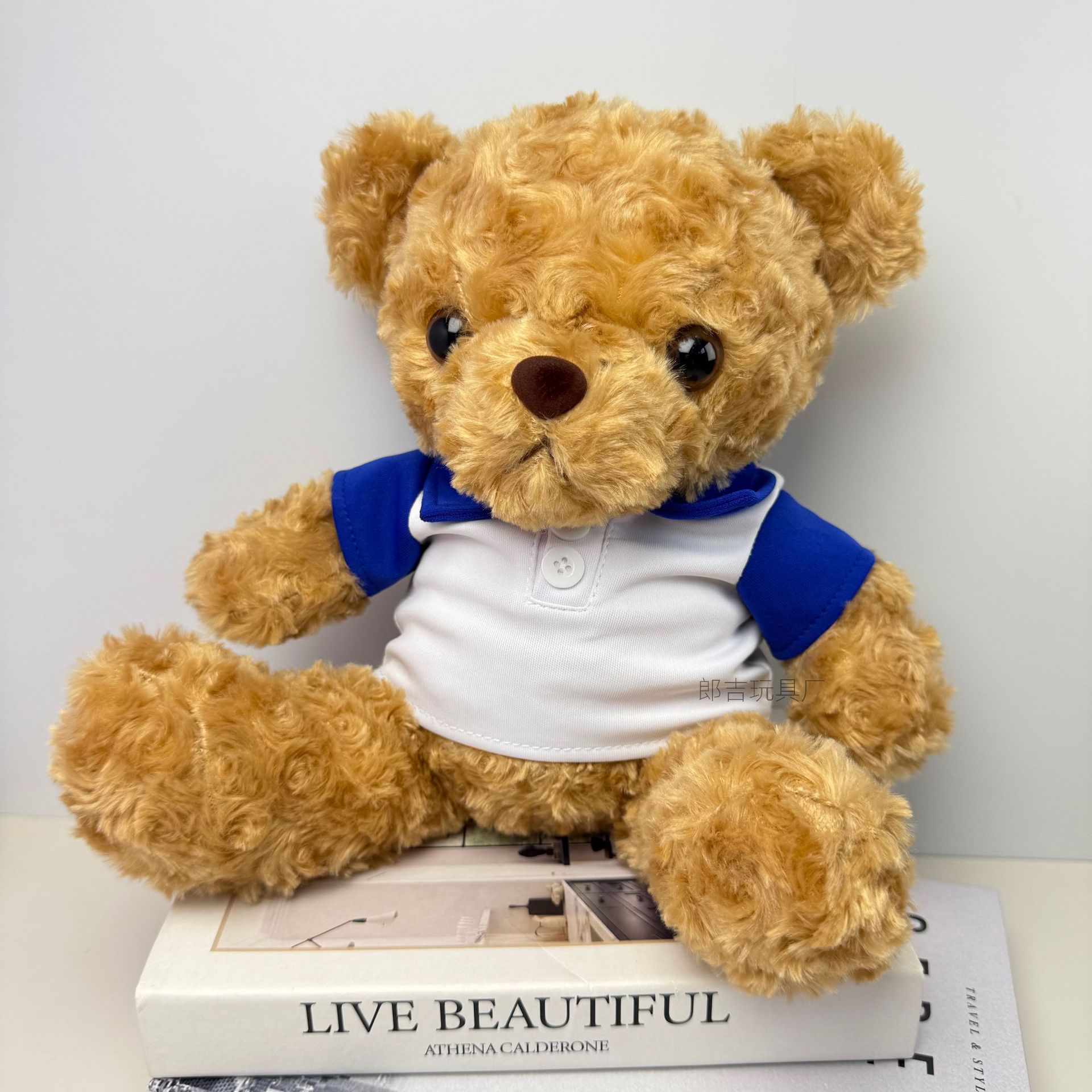 Uniformes escolares de vestir osos de peluche juguetes de peluche logotipo de impresión muñeca escuela temporada de graduación oso regalo