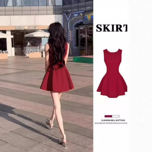 Customized French-Style Sleeveless Dress 2026 Summer New Thin Short Slim-Fit Evening Dress Mini Dress