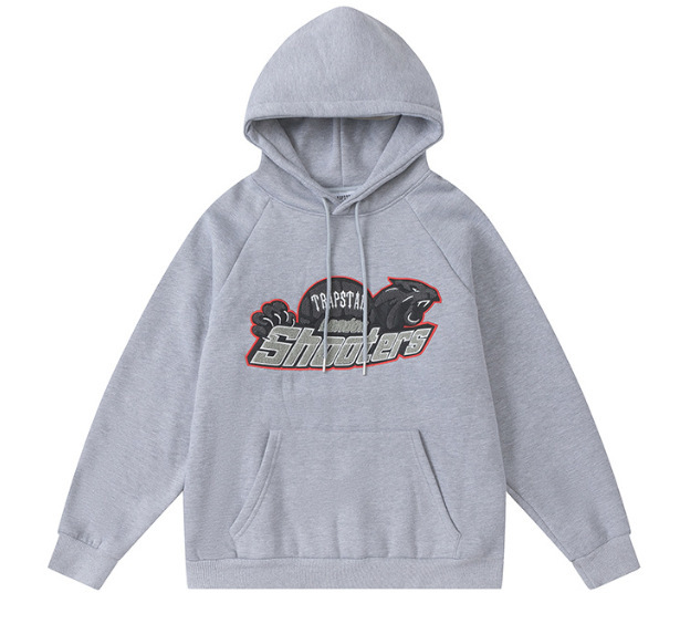 Trapstar冬の背面刺繍ダウンフード付きコートアメリカフード付き全虎頭シリーズ衛衣ズボンセット街|undefined