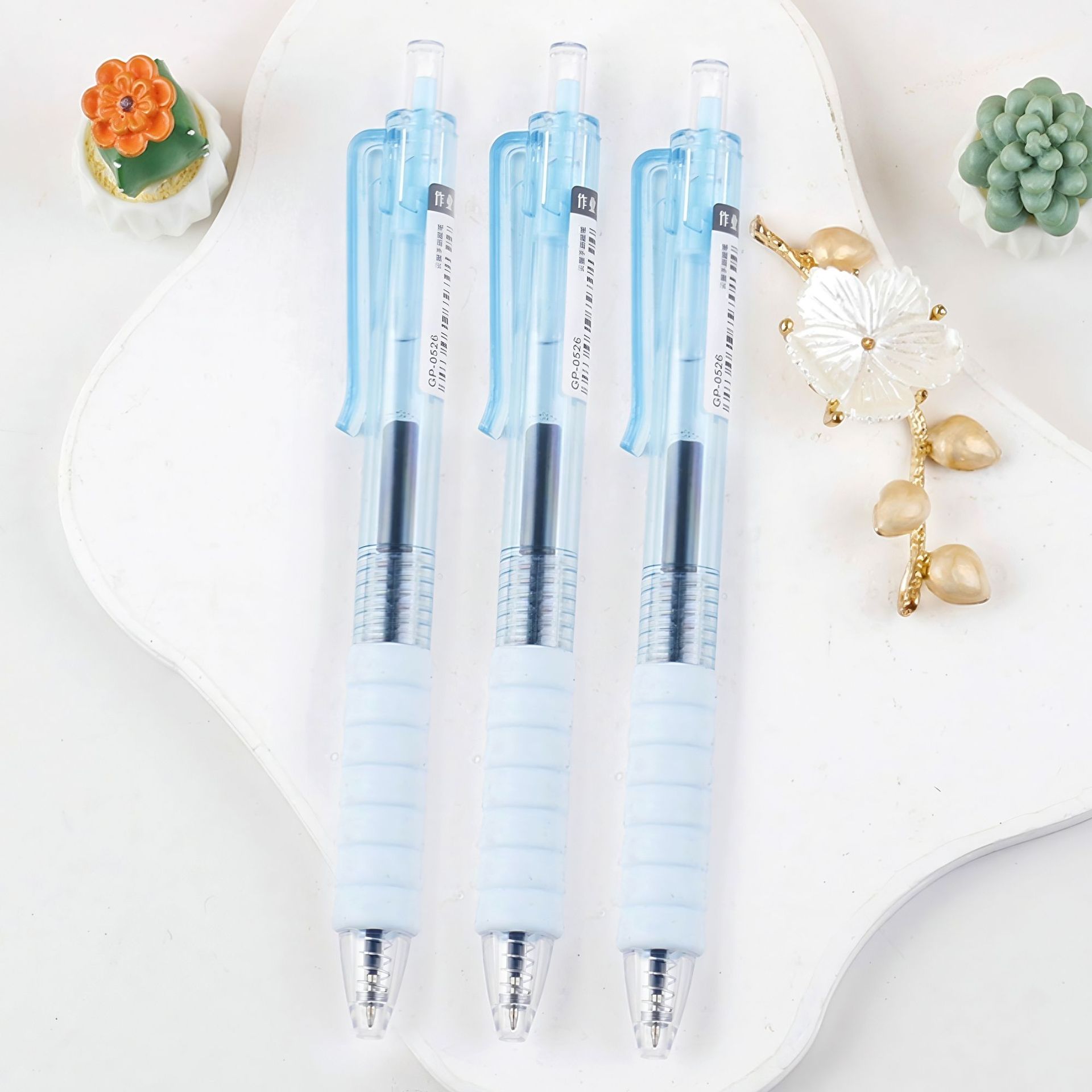 질문붓 - 파란색 막대 [파란색 펜]