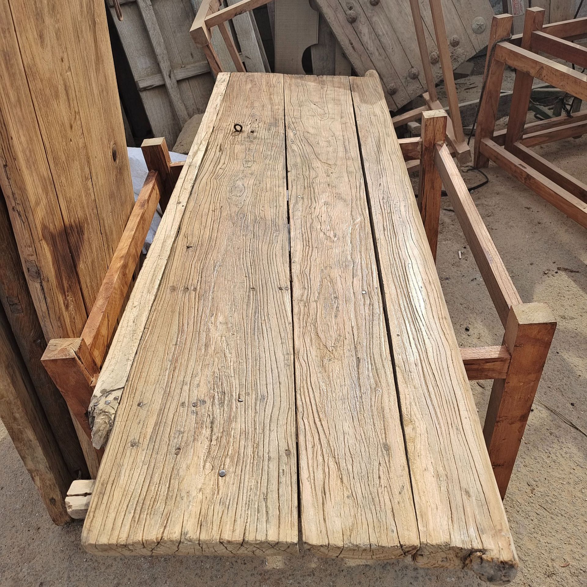 榆木风化榆木原木板材老榆木实木板桌面实木木板墙面板材实木面板