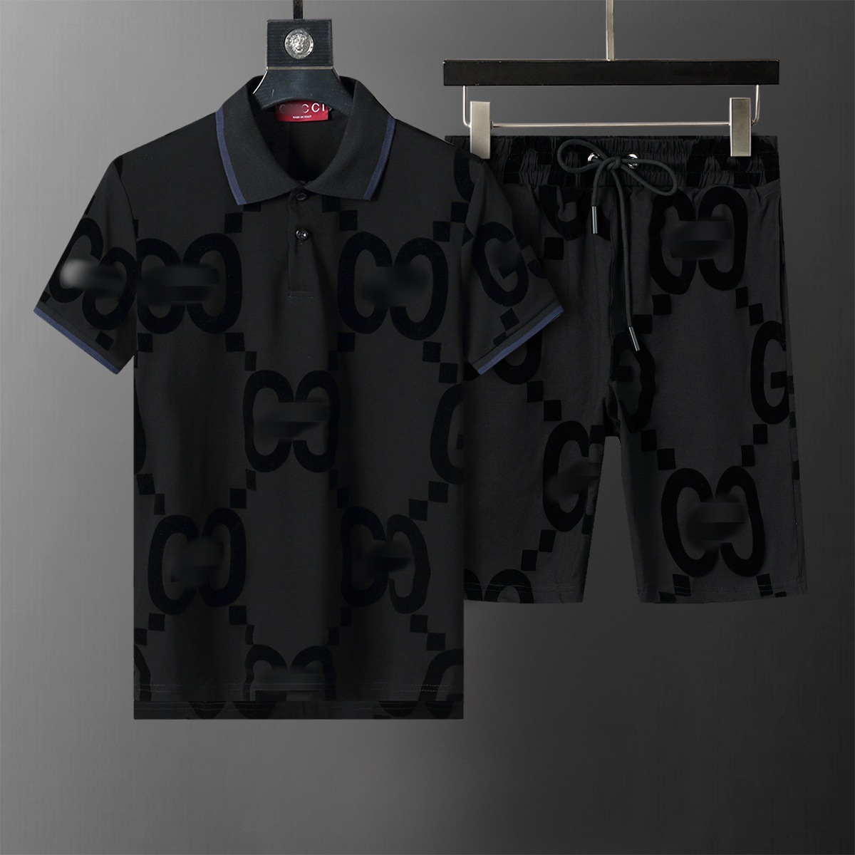 Top Edition) G polo con solapa de manga corta conjunto de moda versátil impresión clásica de estilo masculino y femenino de alta calidad