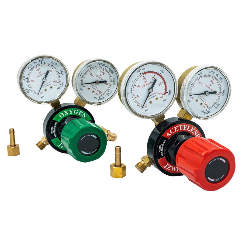 美式焊接气体表氧气减压器 (CGA-540) 和乙炔 (CGA-510) 调节器