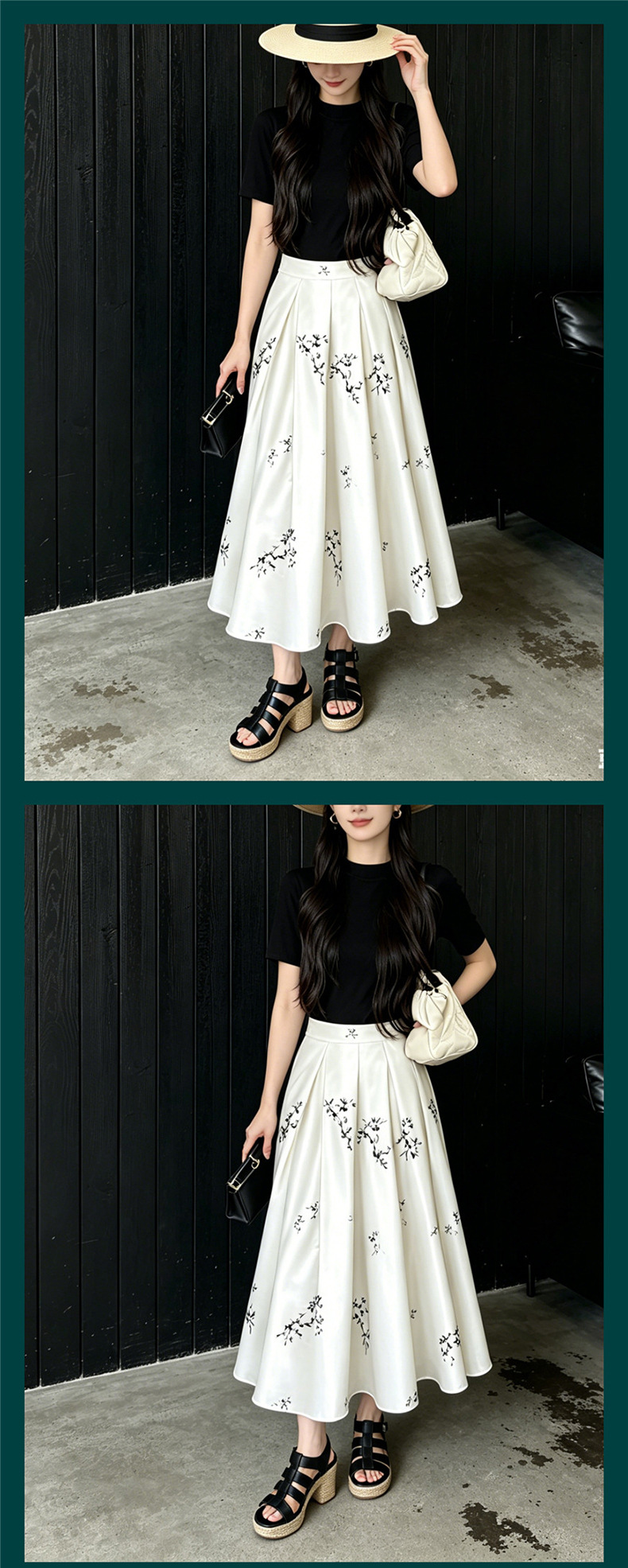 Sandal cao gót nữ hở mũi phong cách La Mã đế dày gót thô — đen chi tiết 5