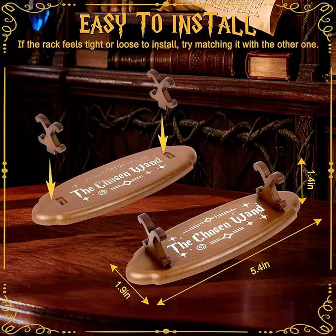 跨境创意魔术棒支架巫师收藏和装饰木棒支架展示架魔法周边摆件