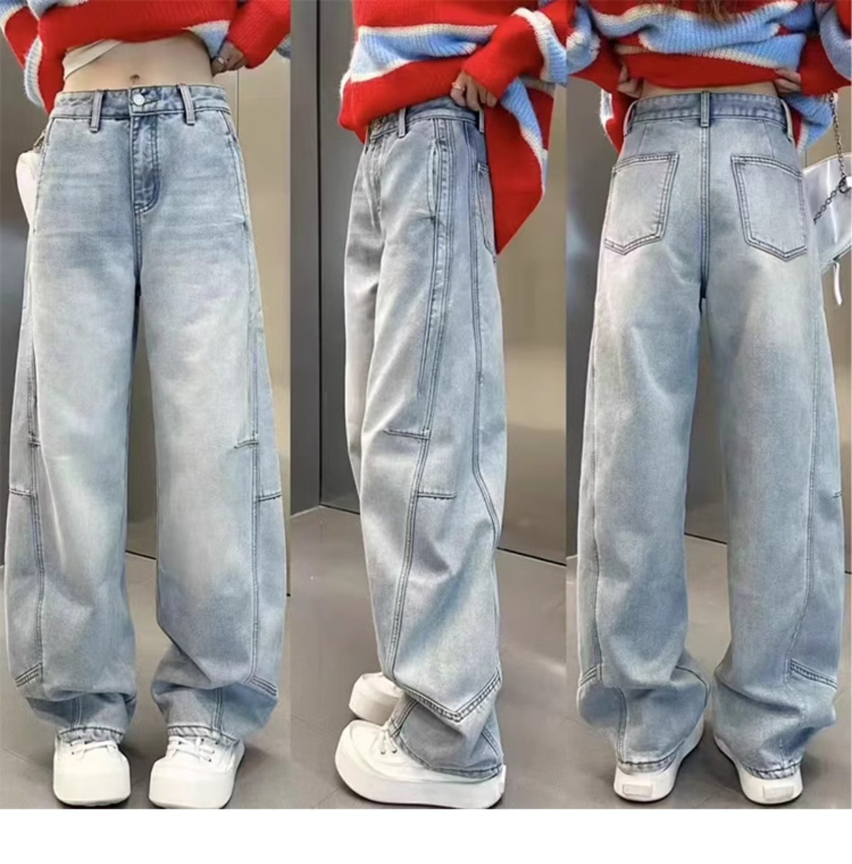 Damen Jeans Mit Hohem Bund Und Fleecefutter Für Den Winter_voghion.com