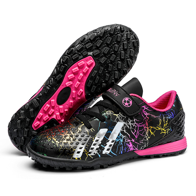 Zapatos de fútbol para niños Iron series adolescentes y niños pequeños Velcro TF uñas rotas Escuela Primaria niños y niñas zapatillas de entrenamiento de competencia