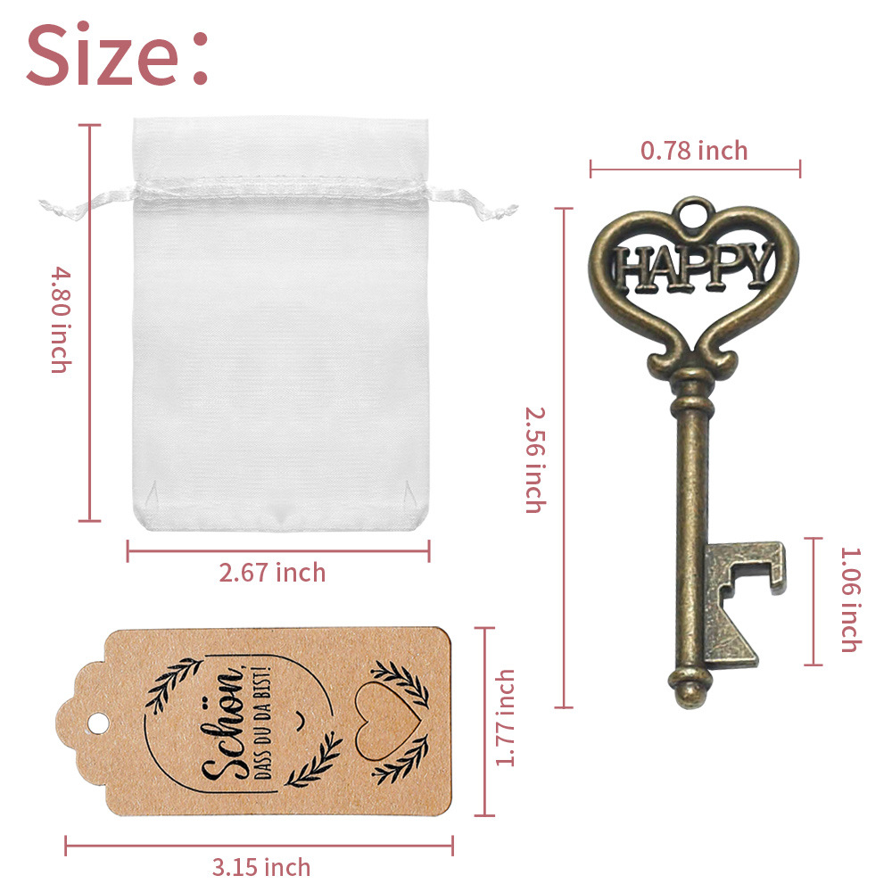 Amor creativo clave botella abridor boda Festival fiesta cumpleaños fiesta ducha regalo de boda