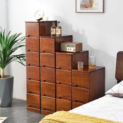 20/30/40cm solid wood sandwich cabinet drawer-type storage cabinet chest of drawers narrow gap cabinet multi-layer storage bedside table