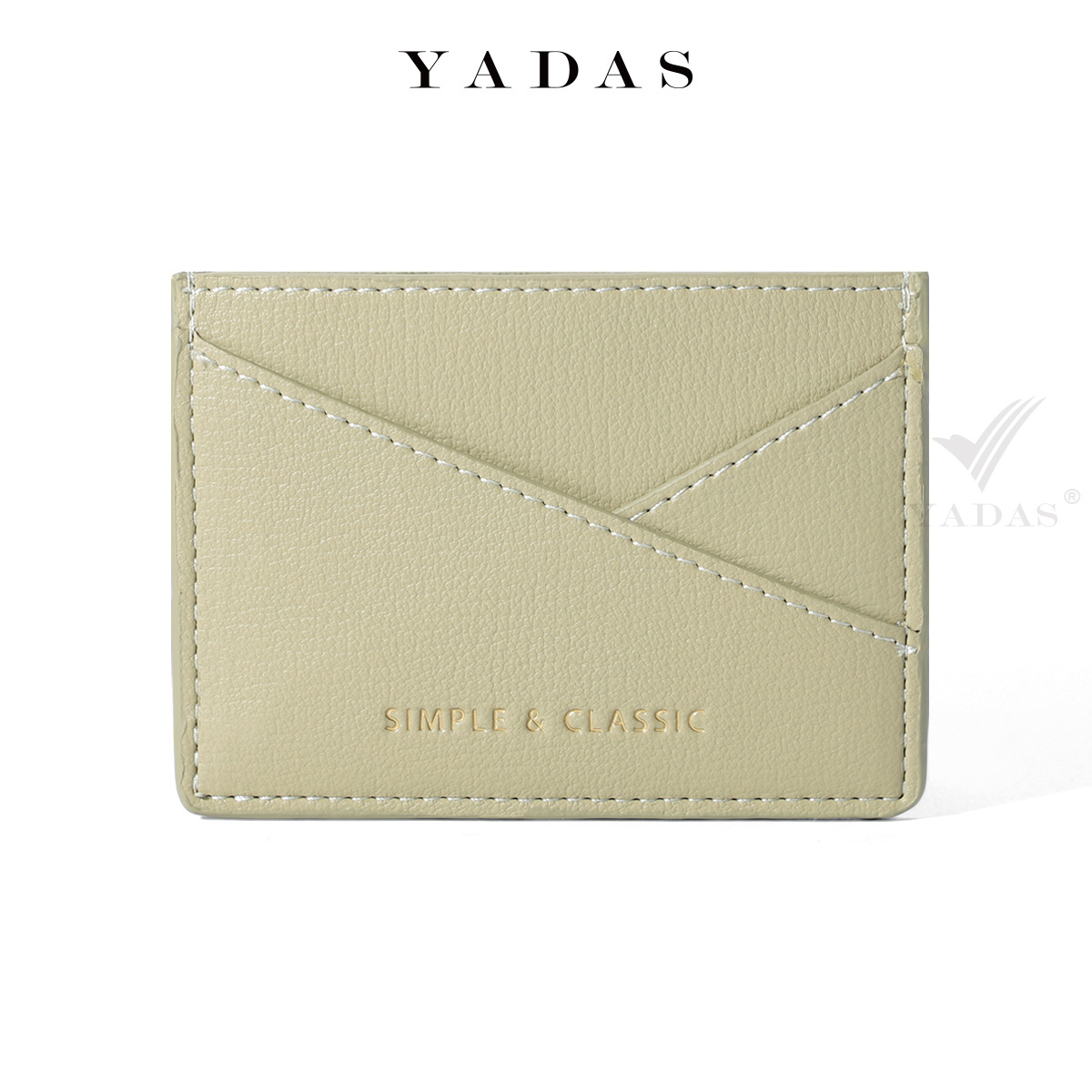 YADAS nuevo paquete de tarjetas con cremallera diseño de posición de tarjeta oblicua simple y elegante paquete de tarjetas de fábrica de PU para damas