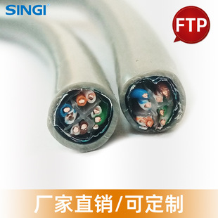 信基六类FTP网线单屏蔽工程级千兆CAT6双绞FTP网线室内足米国标新-阿里巴巴