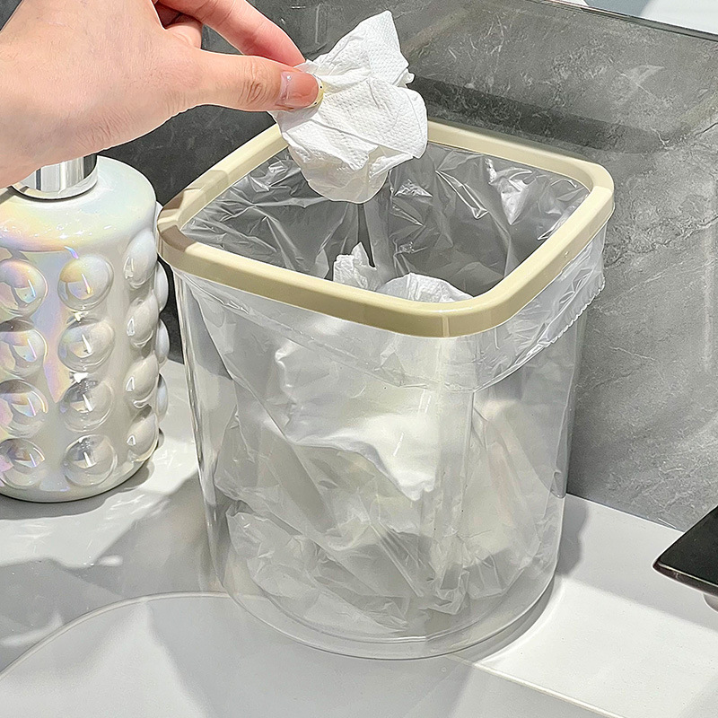 Desktop Small Trash Can, Cute Small Mini Storage Bucket, High-Looking Office Lidless Paper Basket Storage Box