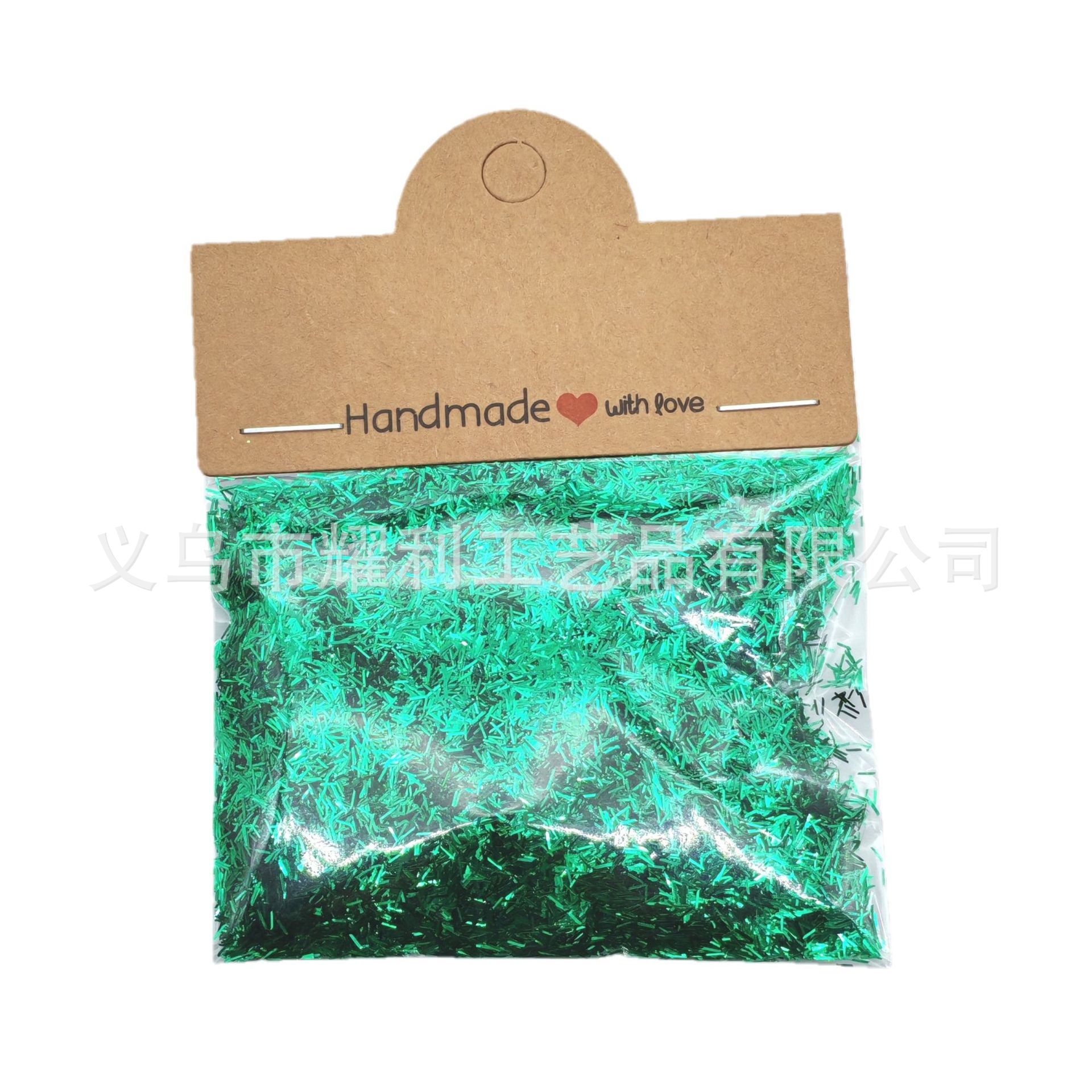 Polvo de cebolla láser de pierna larga pelo de forma especial sequinilla de manicura goteo DIY largo relleno decorativo pet reflectante transfronterizo image 14