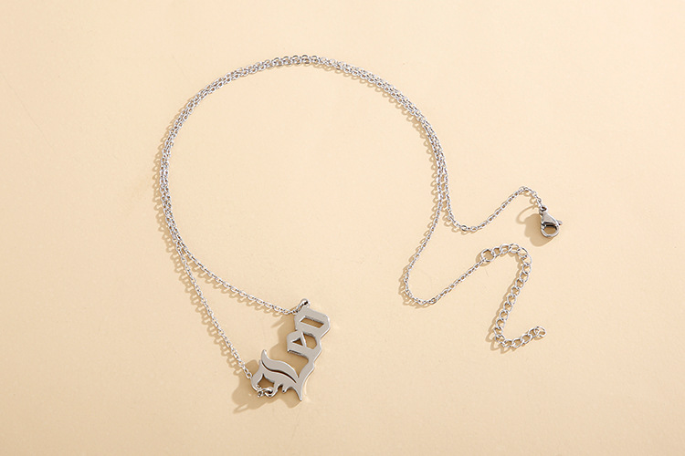 Titanium Steel Fashion Letter Necklace display picture 12