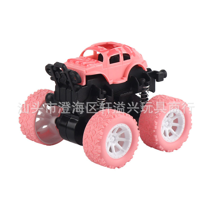 Tiktok Red juguete para niños fuera de la carretera tracción en las cuatro ruedas coche de inercia Tire hacia atrás coche chico puesto de mercado nocturno fábrica al por mayor