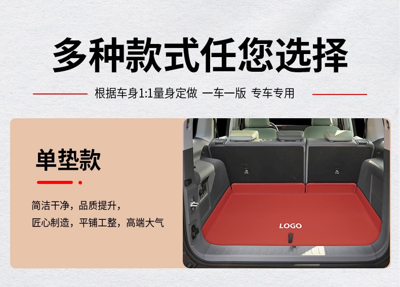 2026 Beijing BJ40 extended range trunk mat, full coverage Beijing BJ40e trunk mat accessories, modification parts