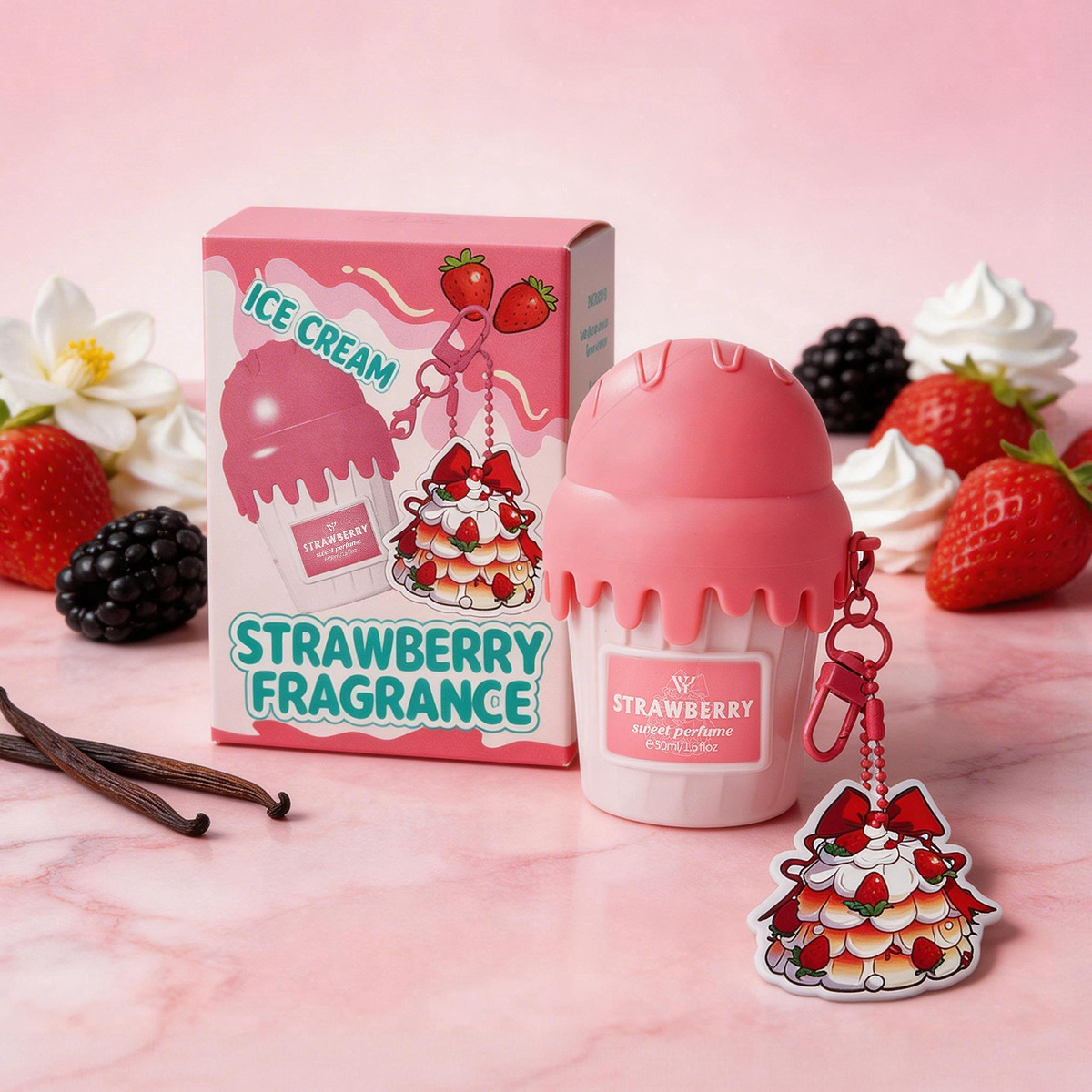Perfume de mujer genuino europeo y americano con aroma a helado, fragancia gourmet, aroma duradero, venta al por mayor de fábrica de cosméticos.