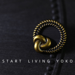 復古風金屬圓形紐扣麻花邊古銅擦黑裝飾扣呢外套大衣毛衣西裝扣子