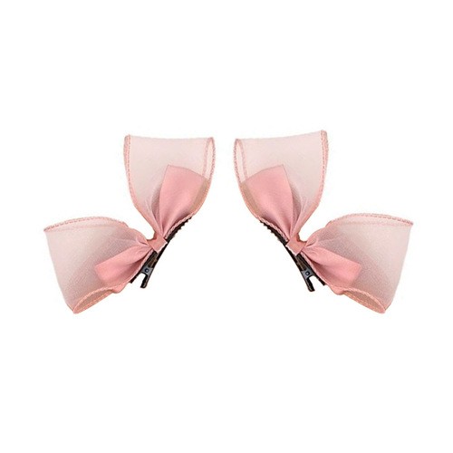 Mesh butterfly bow side clip children's Korean-style princess girl baby hair clip head accessory cute hair pin clip hair accessory