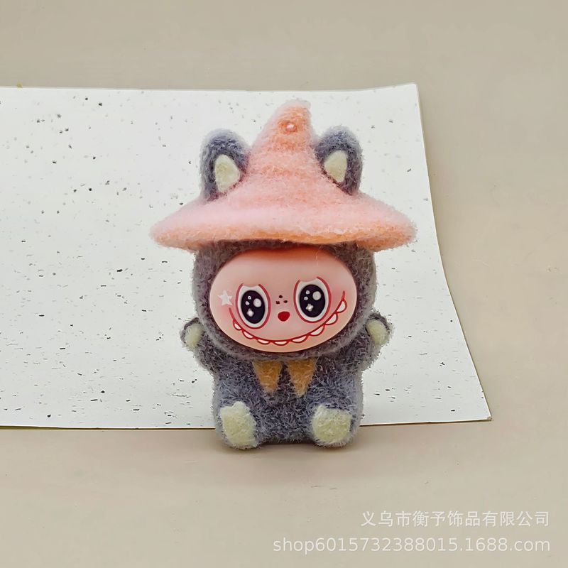 植绒魔术帽布布羊萌粒摆件卡通可爱桌面装饰品潮玩公仔创意小挂件|undefined