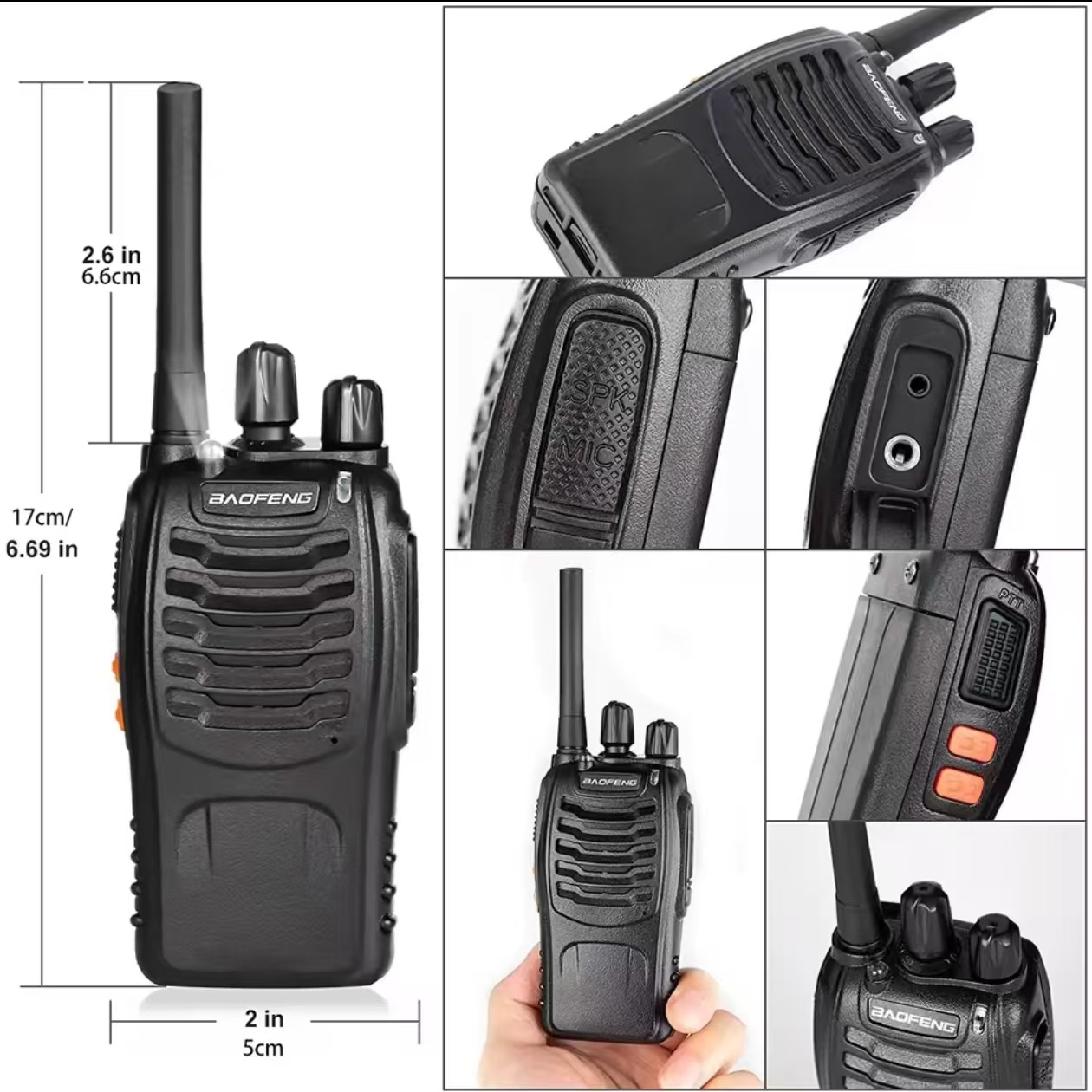 Baofeng BF-88E walkie-talkie inalámbrico al aire libre de mano walkie-talkie para la tripulación de seguridad del hotel