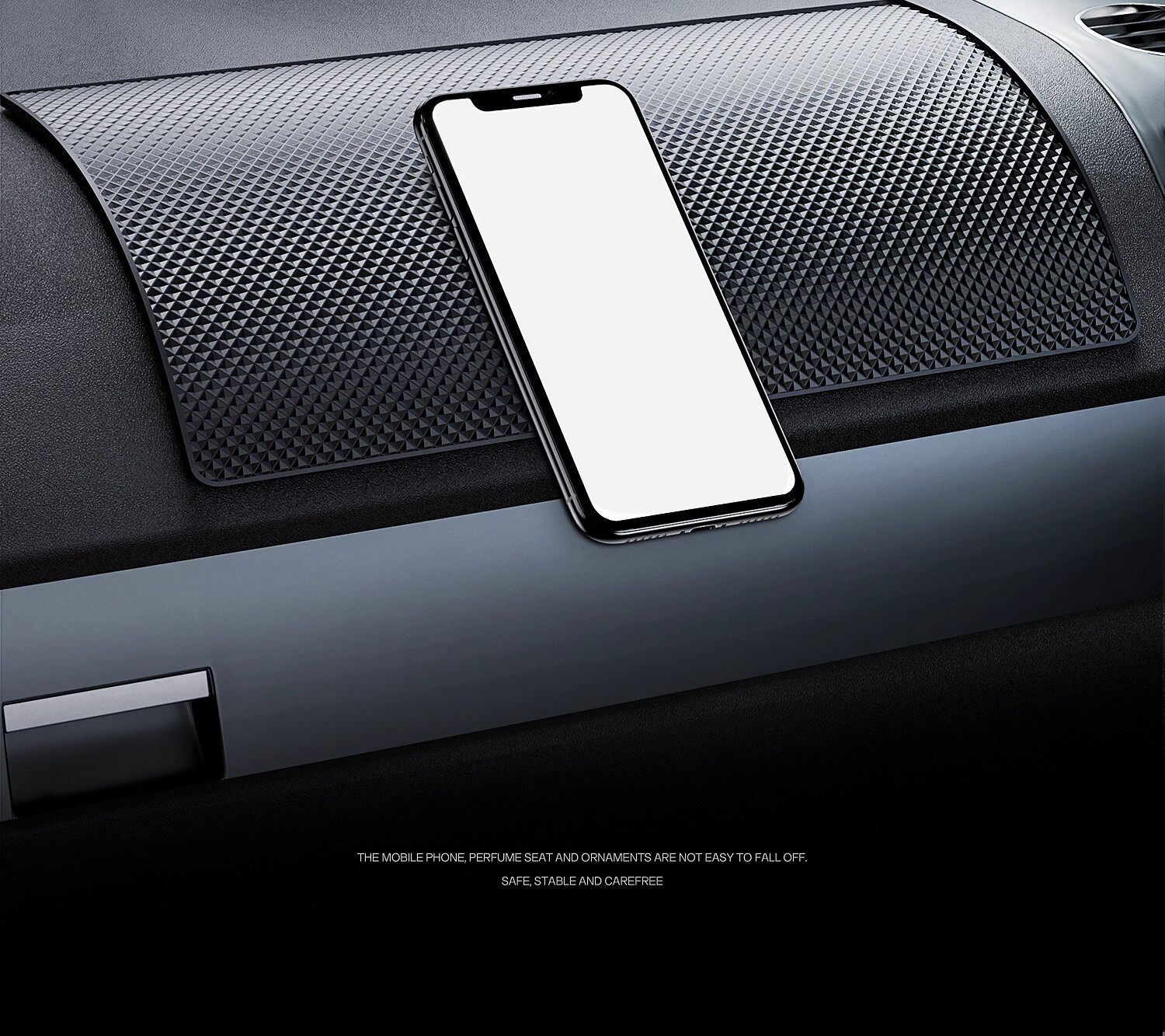 Car anti-slip mat for dashboard, high-temperature resistant storage mat, in-car phone holder, decorative accessory, fixed anti-slip mat