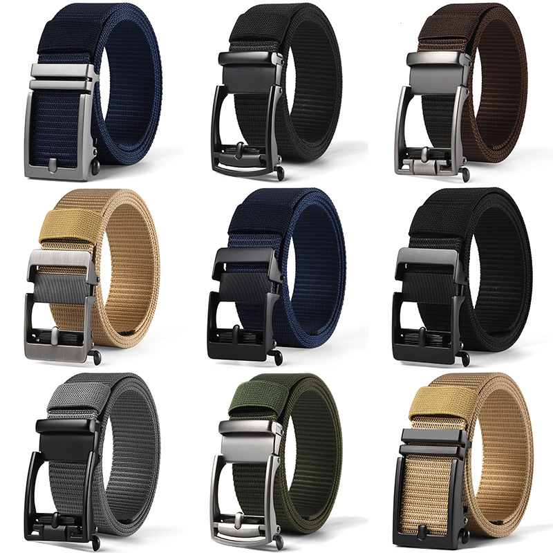 男士皮带无牙自动扣复古腰带商务尼龙鹰头裤带潮一件代发厂家直销
