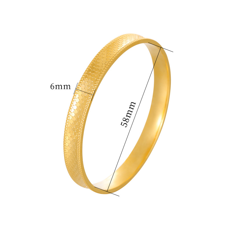 Pulsera de oro de arena brillante dragón de oro escala Polka Dot patrón hombres y mujeres multi-especificación estilo antiguo patrimonio artesanía pulsera de estilo nacional fábrica al por mayor