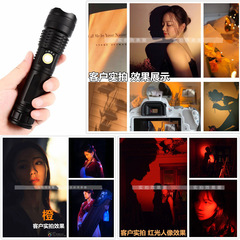 P50 Chip 4-Color Tunable Light, Non-Flickering Screen Camera, Photo with Fill Light, Charging, Telescopic Zoom, Infinite Brightness Adjustment Flashlight